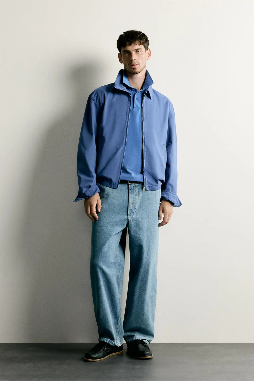 Куртка стандартного кроя из вареного хлопка, Zara