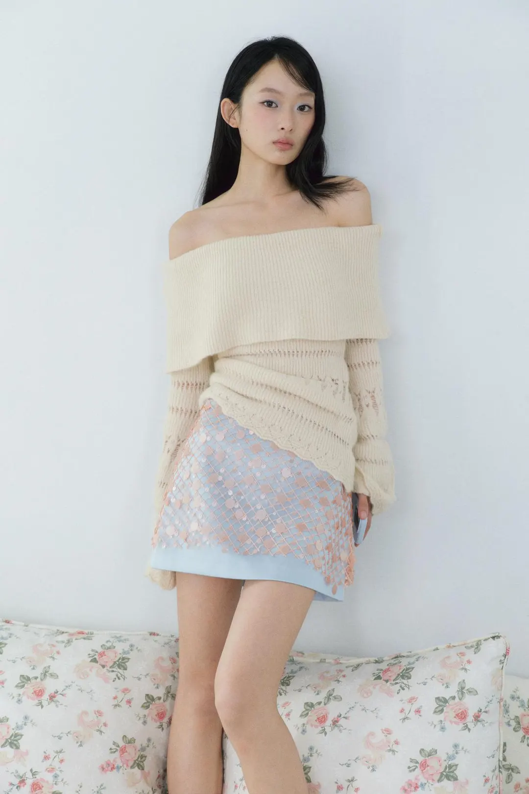 Топ ажурный с открытыми плечами, Zara