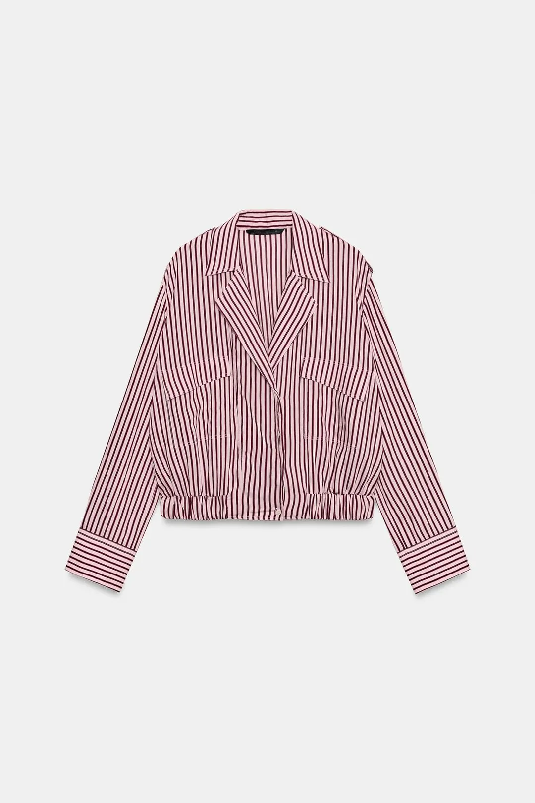 Рубашка-бомбер в полоску ZW Collection, Zara