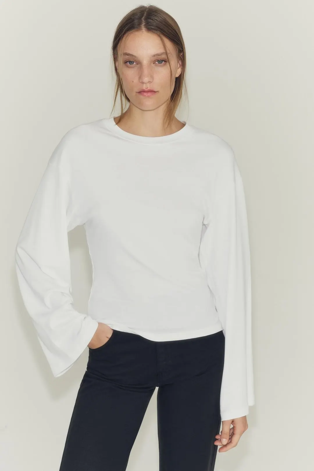 Футболка облегающего кроя из хлопка SUPIMA®, Zara