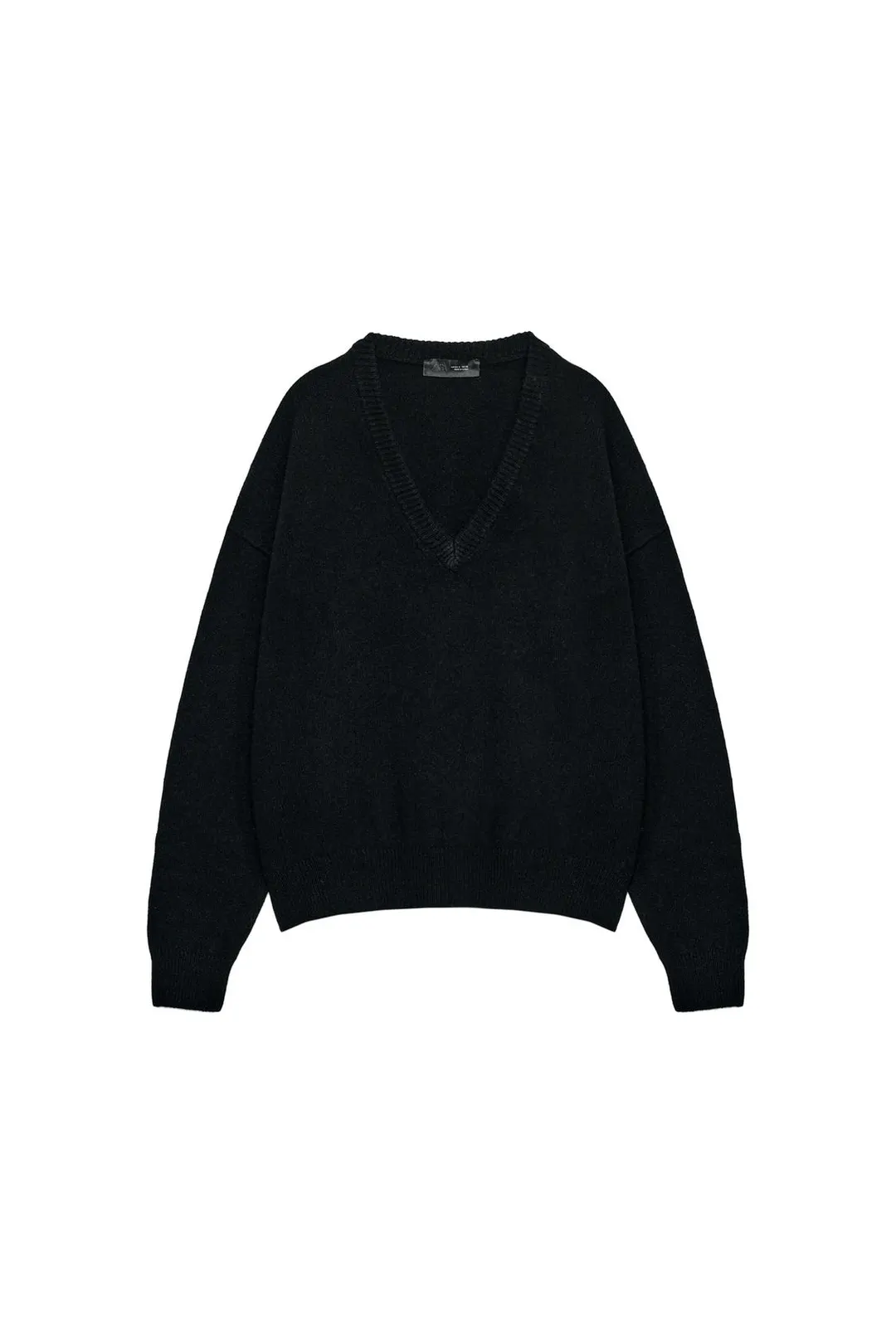Джемпер с V-образным вырезом из смеси кашемира и шерсти, Zara