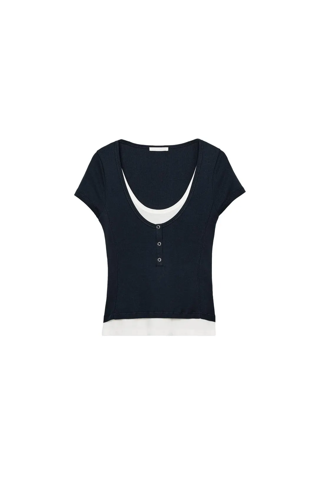 Многослойная футболка хенли, Zara