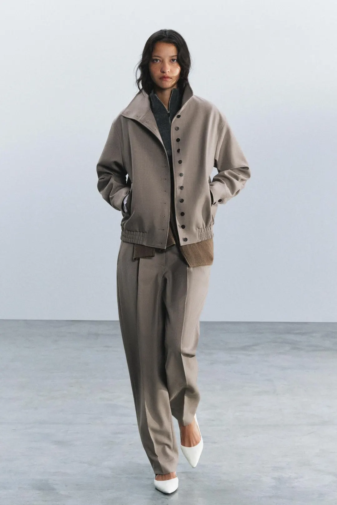 Куртка из смесовой шерсти ZW Collection, Zara