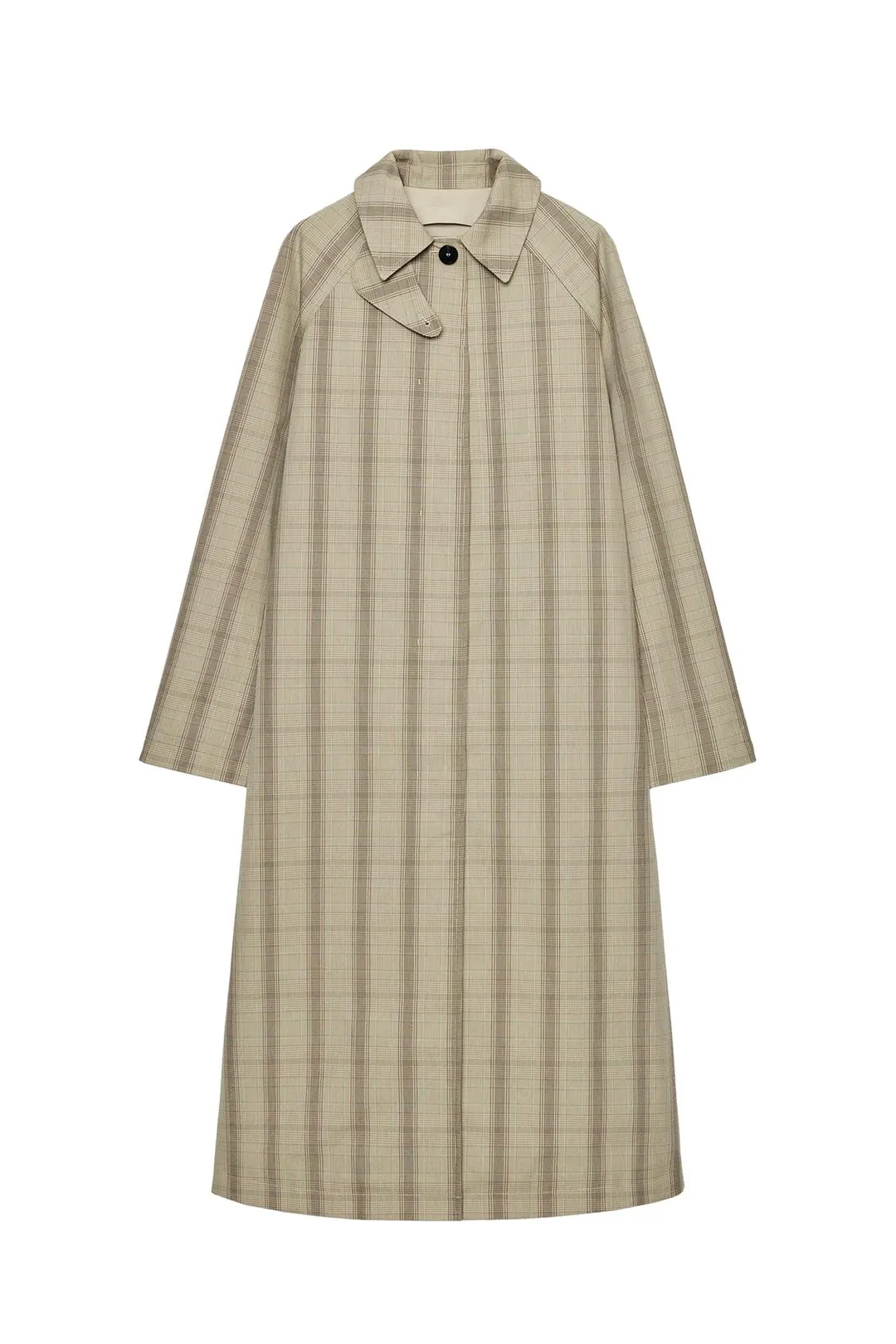 Длинный тренч в клетку ZW Collection, Zara