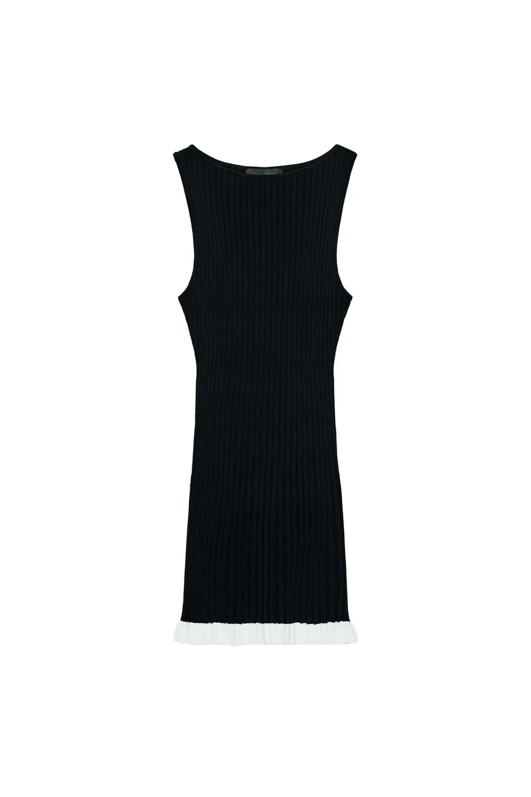 Платье короткое вязаное в рубчик, Zara