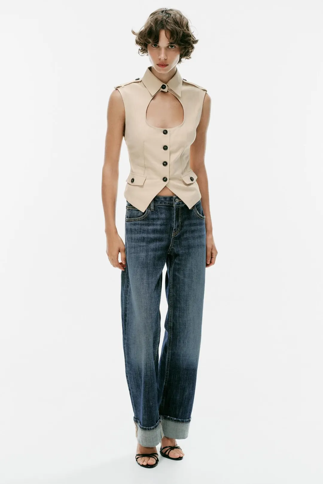 Топ-тренч с разрезом, Zara