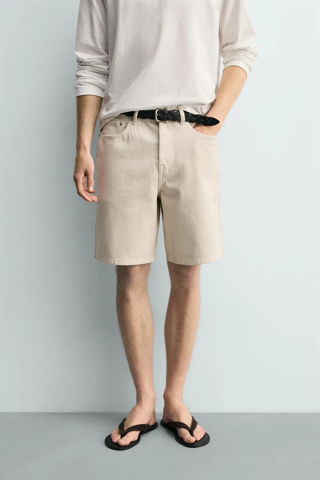Джинсовые бермуды прямого кроя, Zara