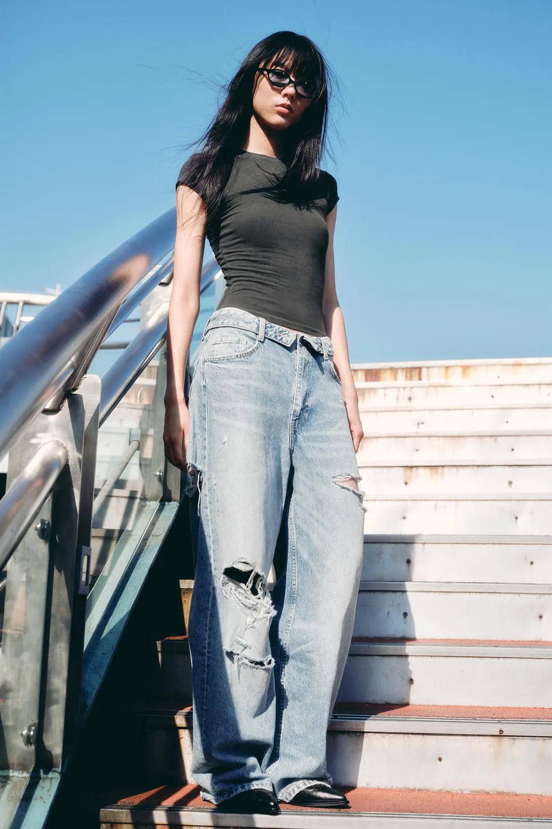 Облегающая футболка с короткими рукавами, Zara