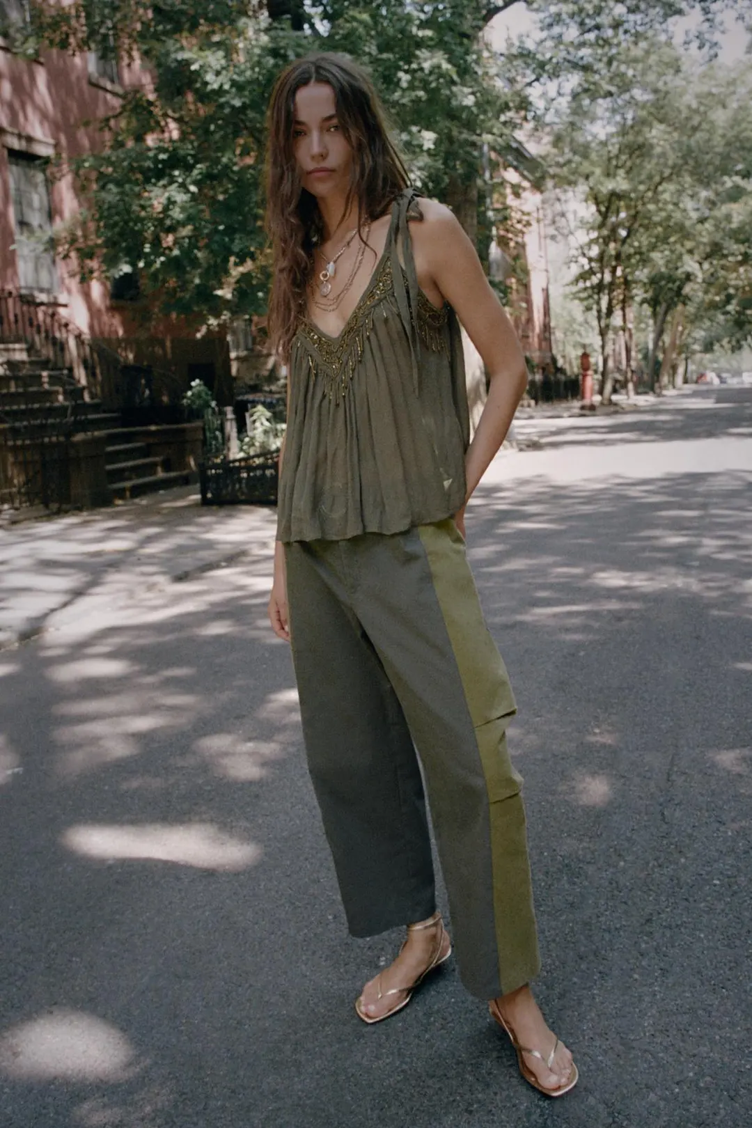 Топ с бусинами и пайетками, Zara