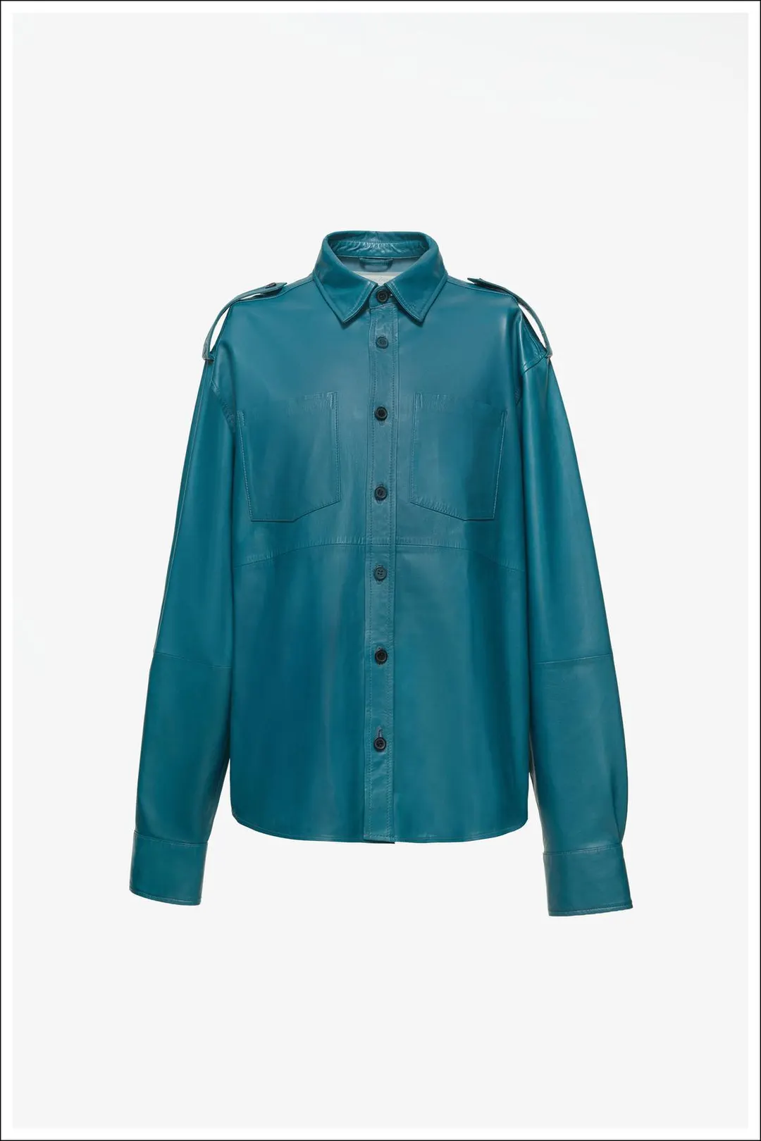 Кожаная рубашка свободного кроя Limited Edition, Zara