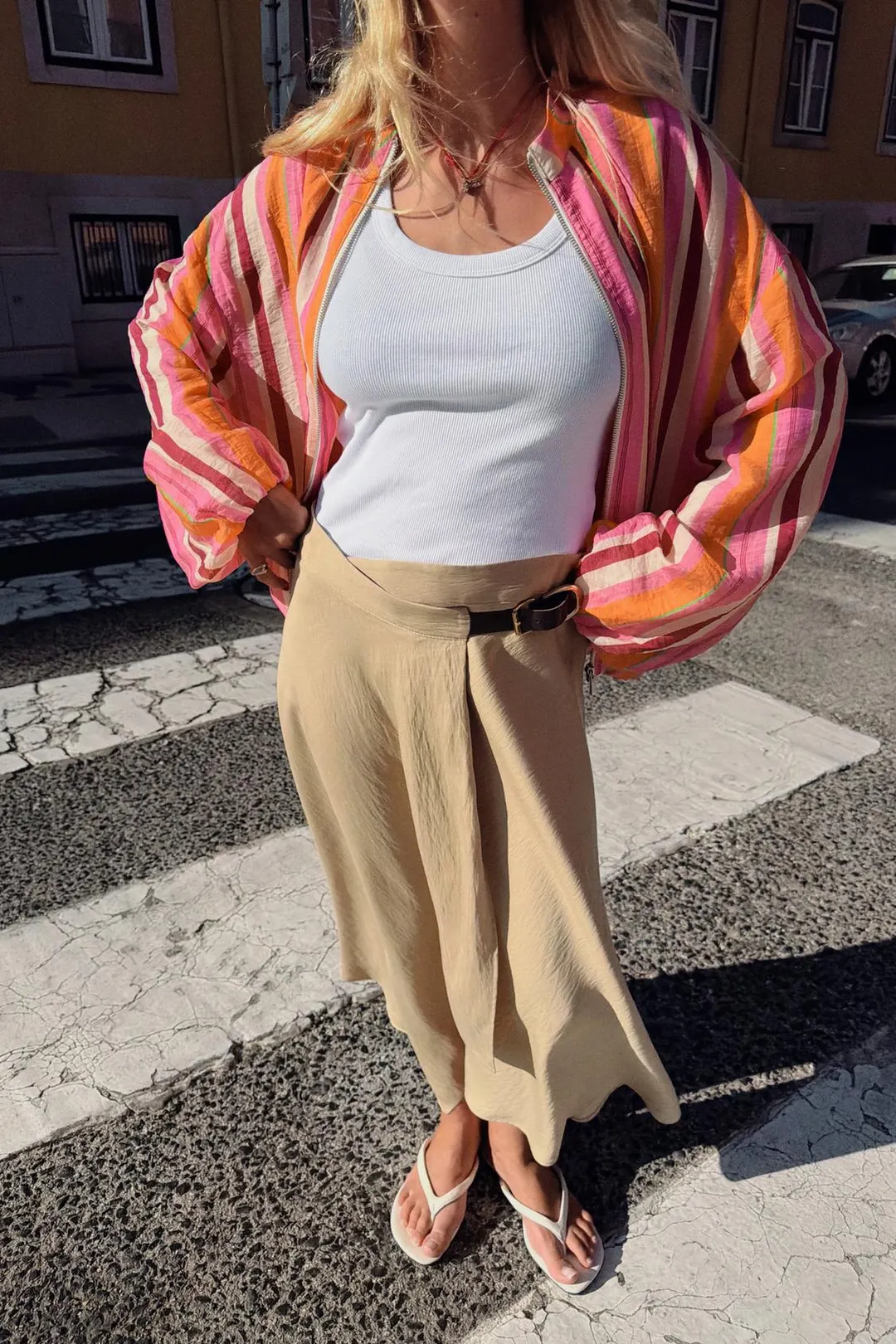 Юбка миди с пряжкой, Zara