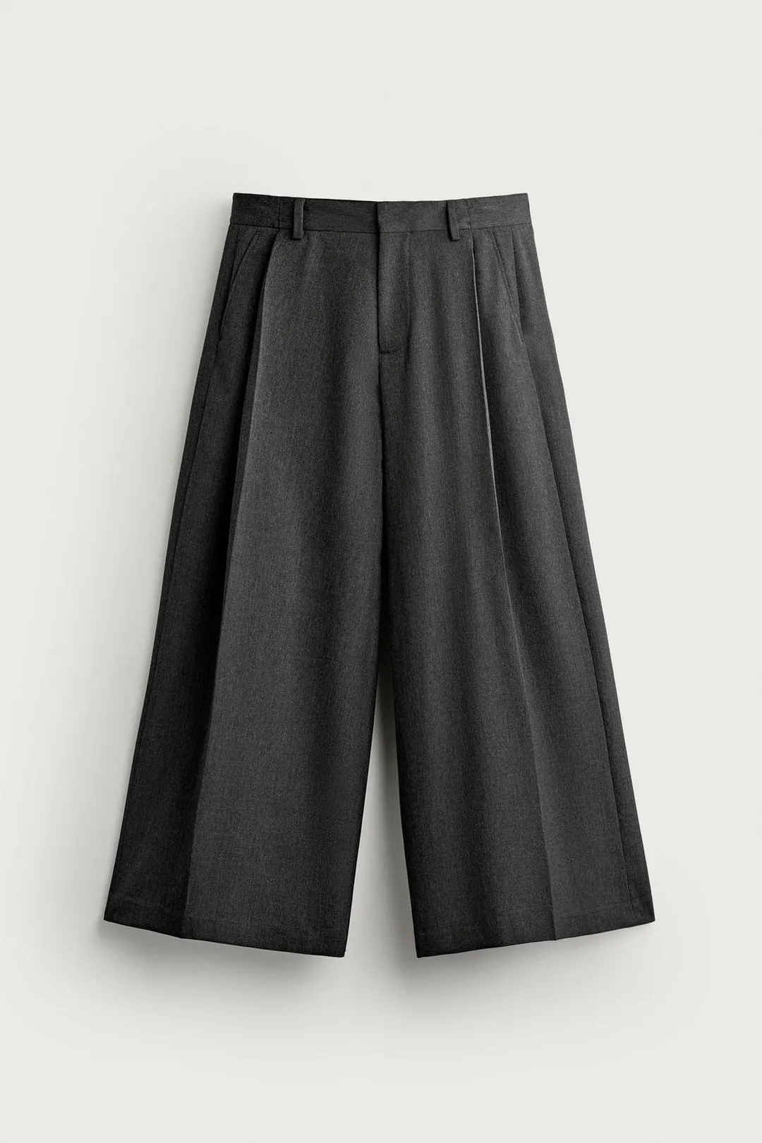 Брюки широкие со складками, Zara