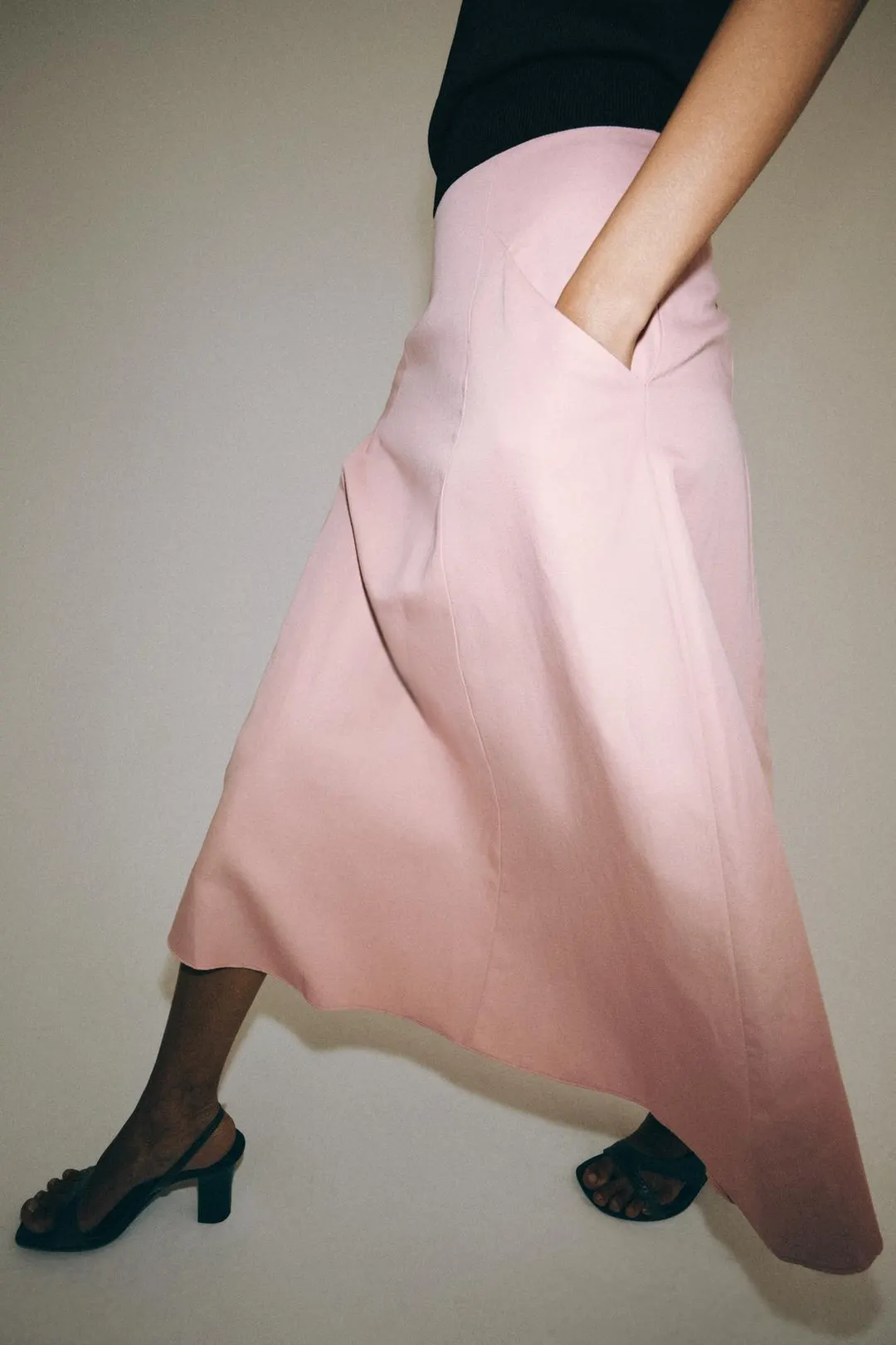 Юбка миди струящегося кроя ZW Collection, Zara