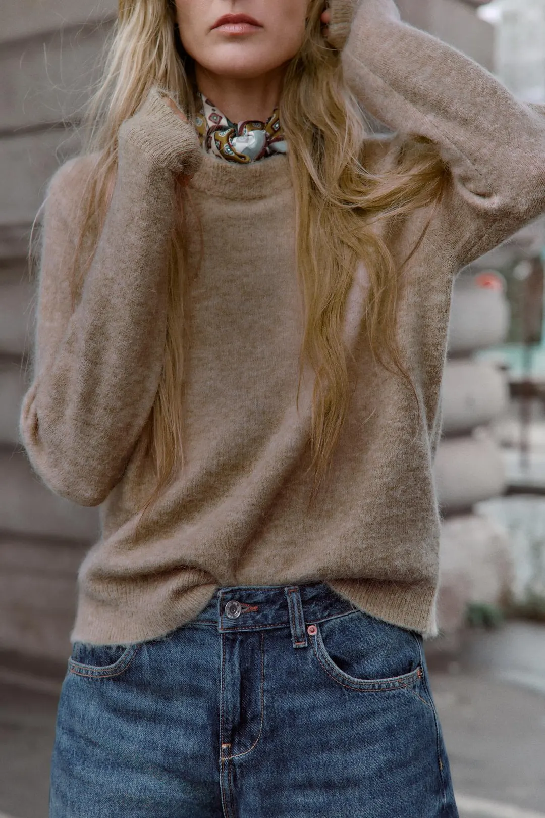 Свитер из смесовой шерсти с альпакой, Zara