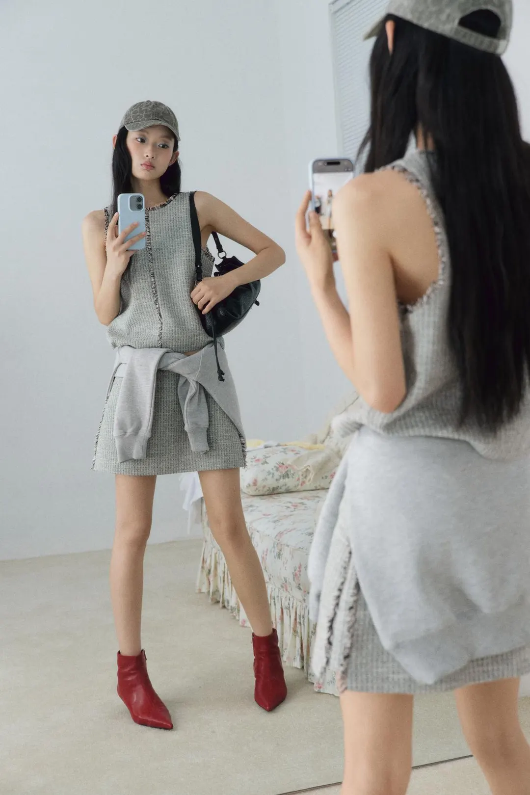 Юбка мини фактурная с бахромой, Zara