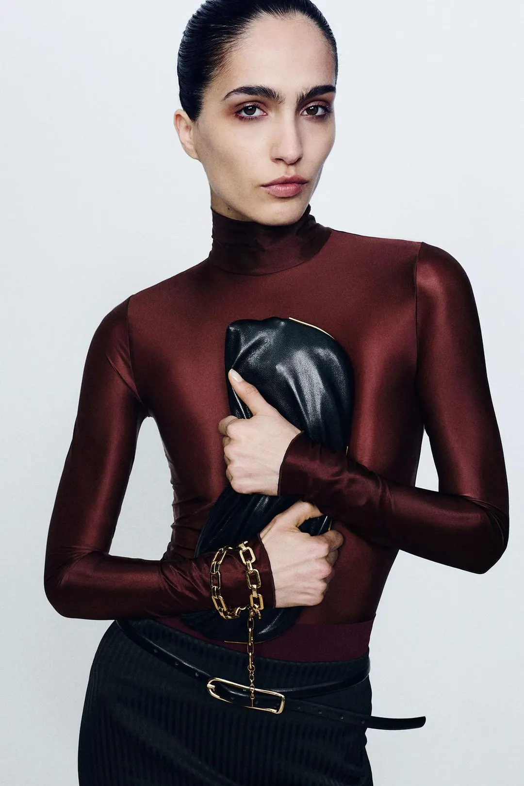 Топ с воротником-стойкой, Zara