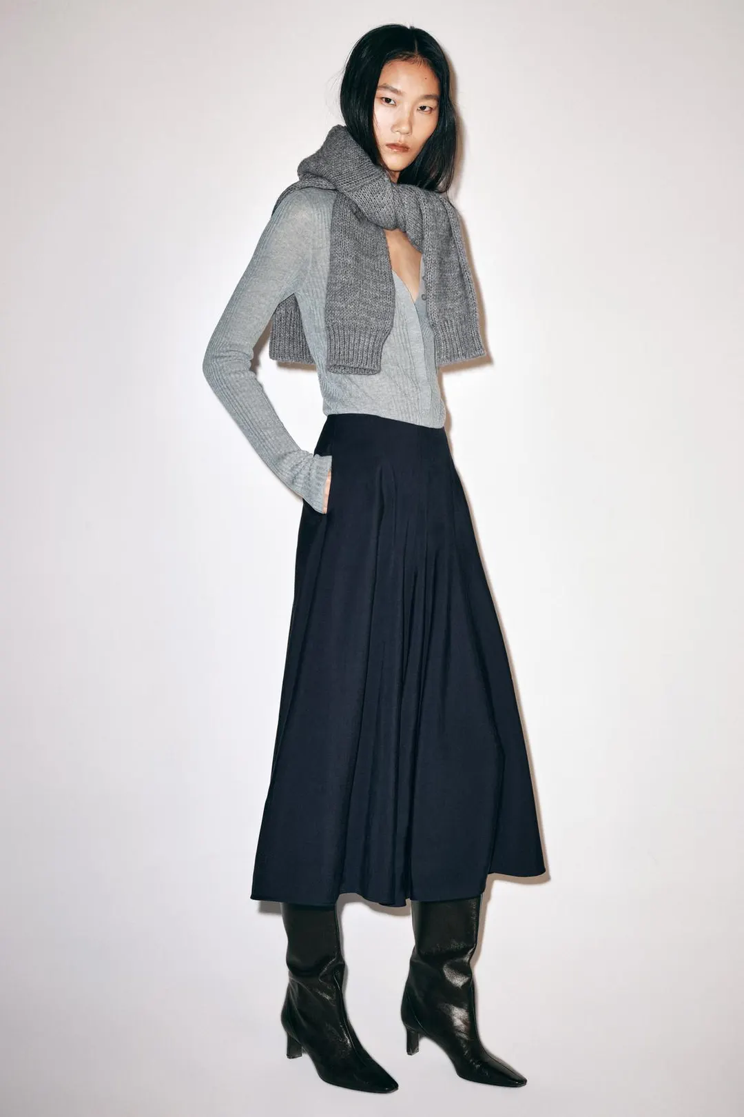 Юбка миди ZW Collection, Zara