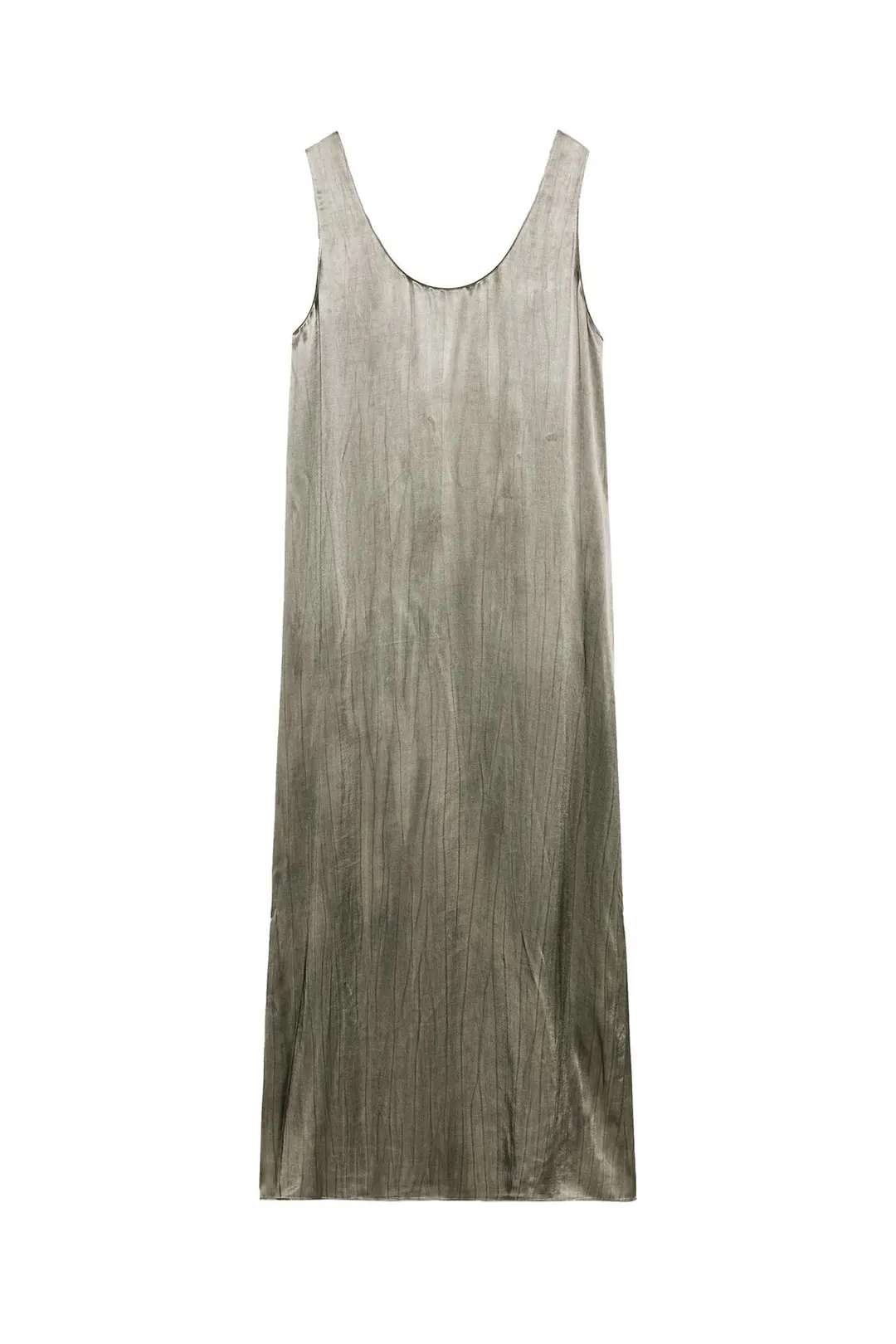 Атласное платье миди ZW Collection, Zara
