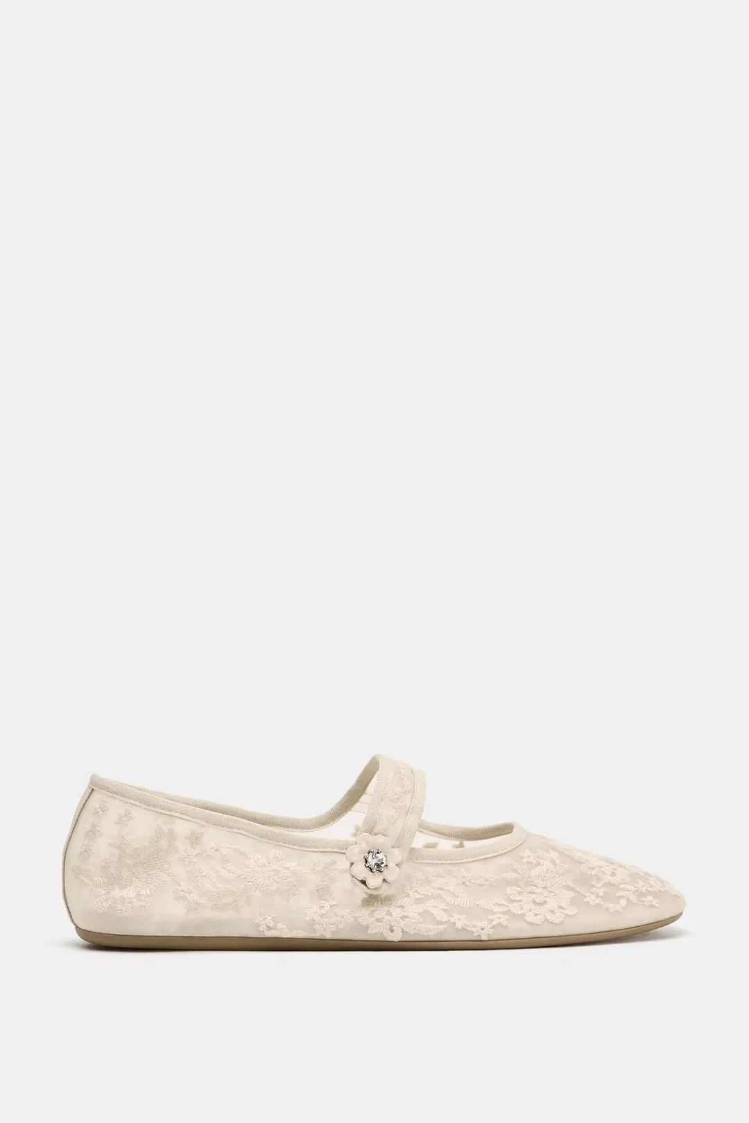 Балетки с вышивкой, Zara