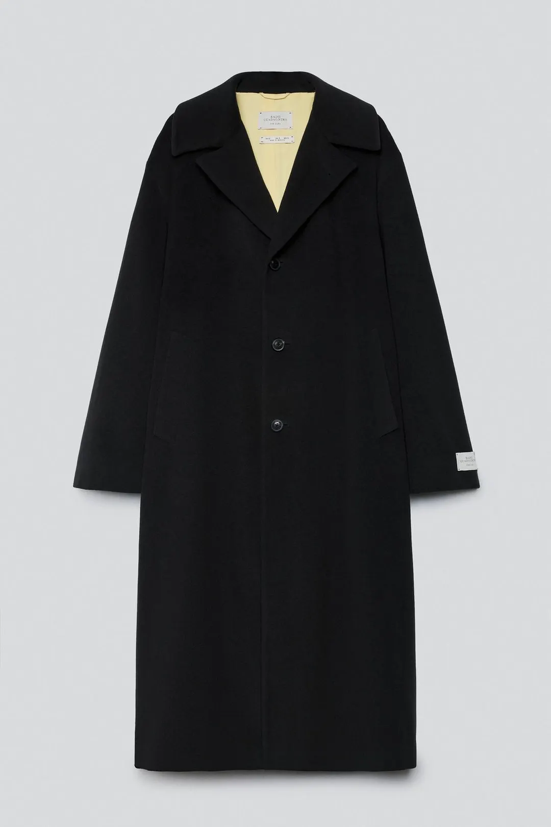 Пальто длинное контрастное, Zara