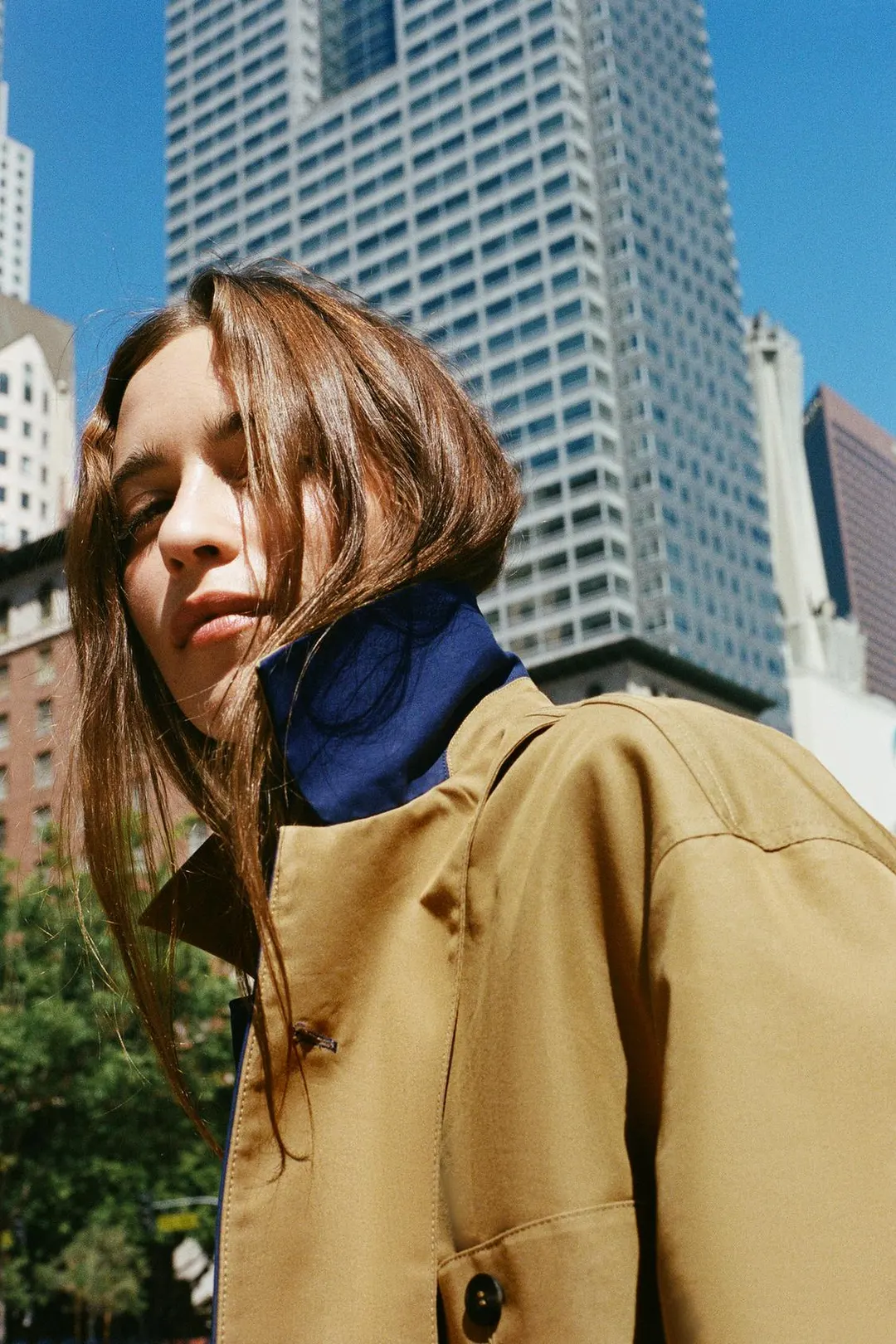 Тренч короткий ZW Collection двусторонний, Zara