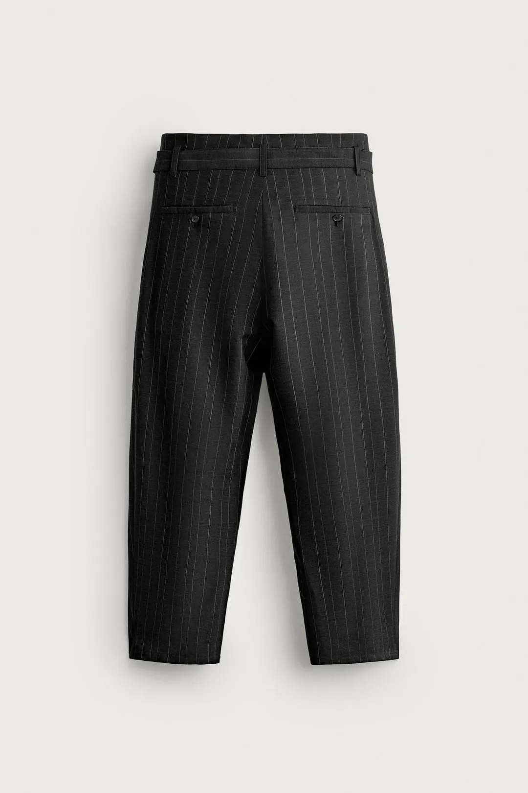 Брюки костюмные свободного кроя в тонкую полоску, Zara
