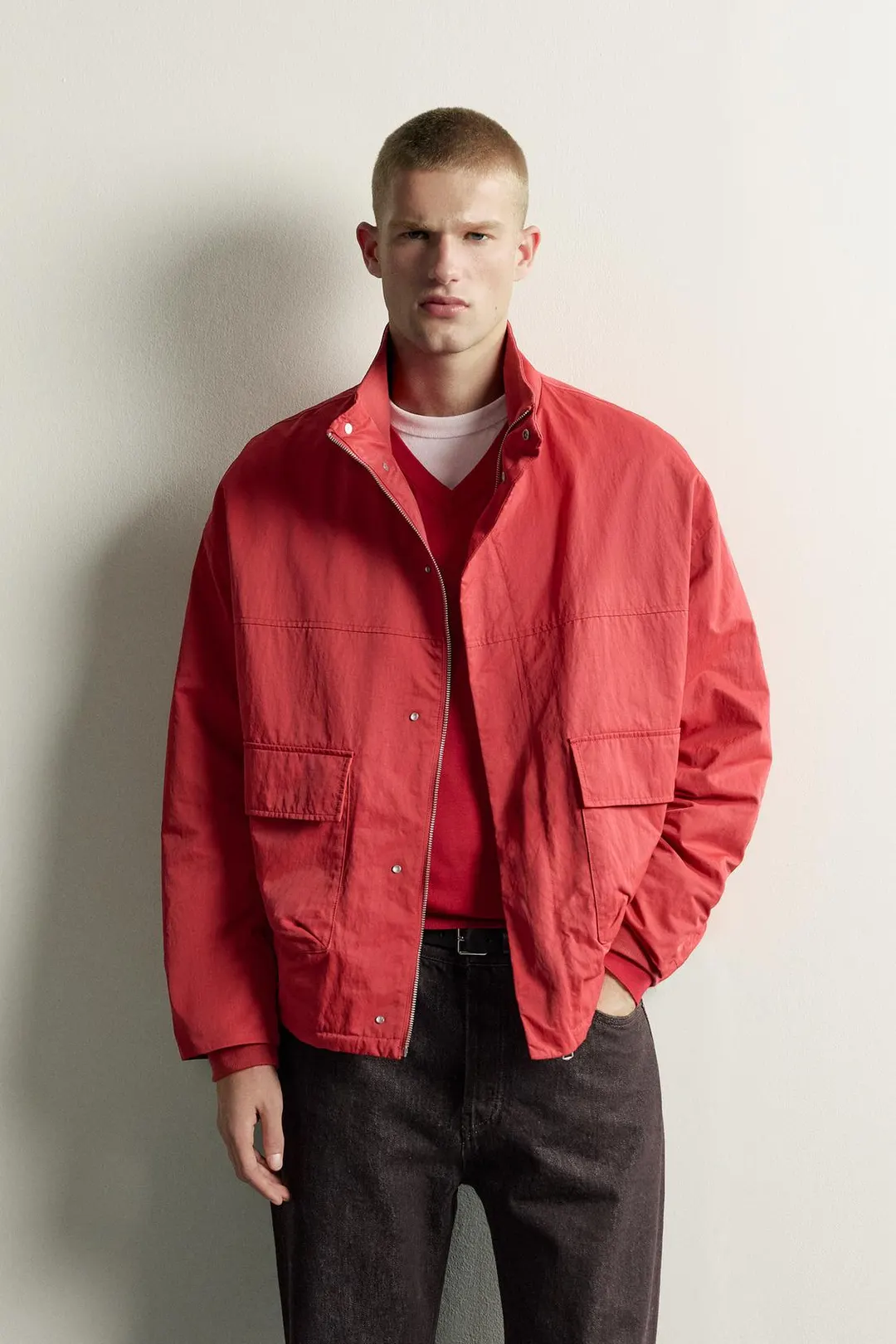 Куртка свободного кроя из технологичной ткани, Zara
