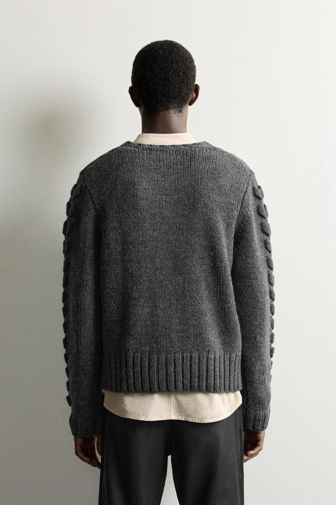 Укороченный джемпер фактурной вязки, Zara