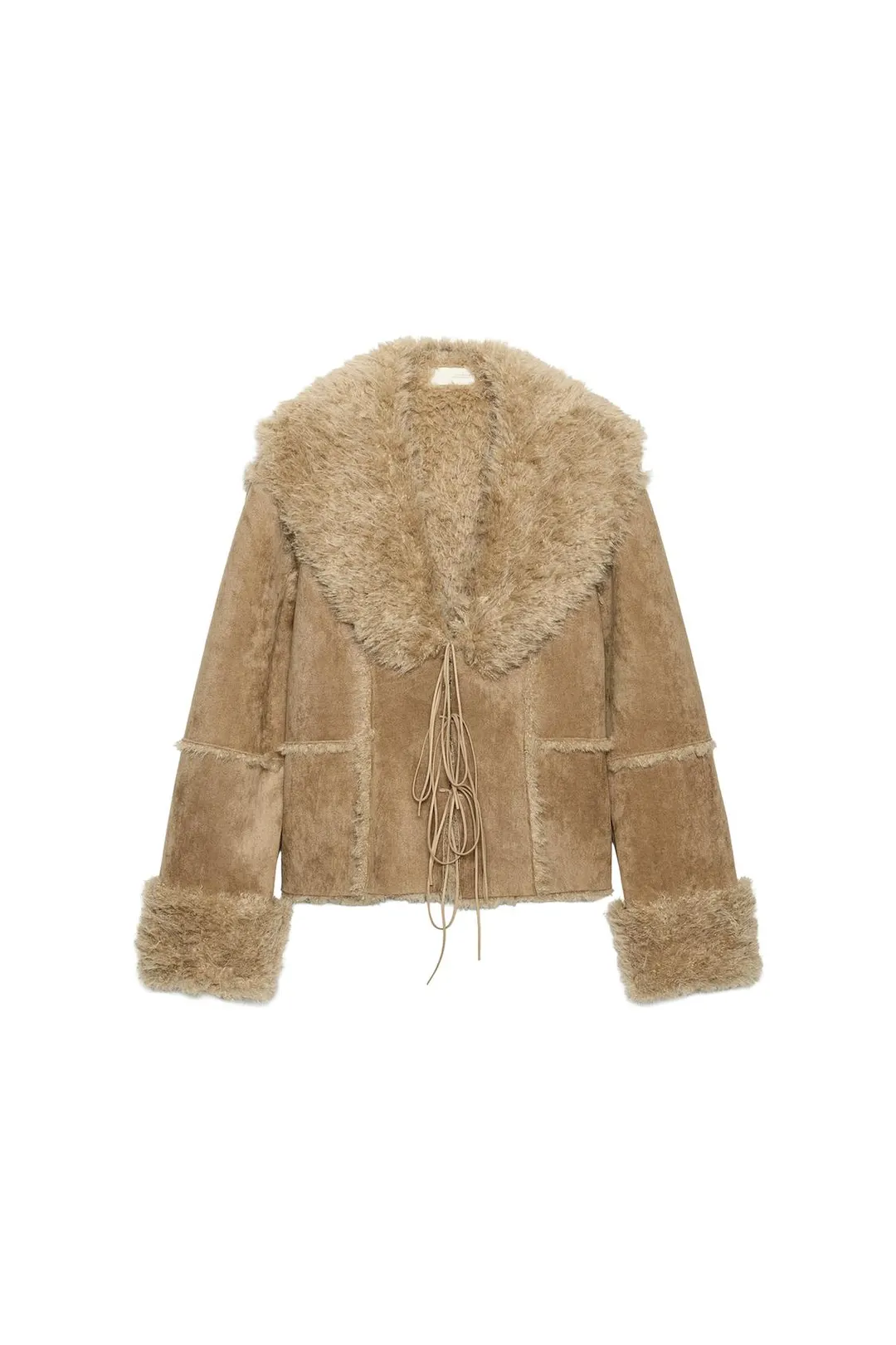 Куртка из искусственной замши с искусственным мехом, Zara