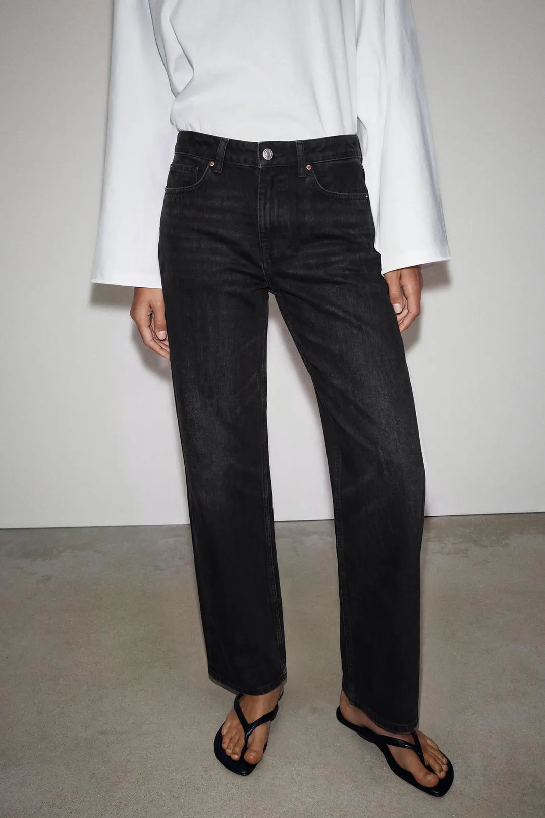 Джинсы Z1975 стандартного кроя с низкой посадкой, Zara