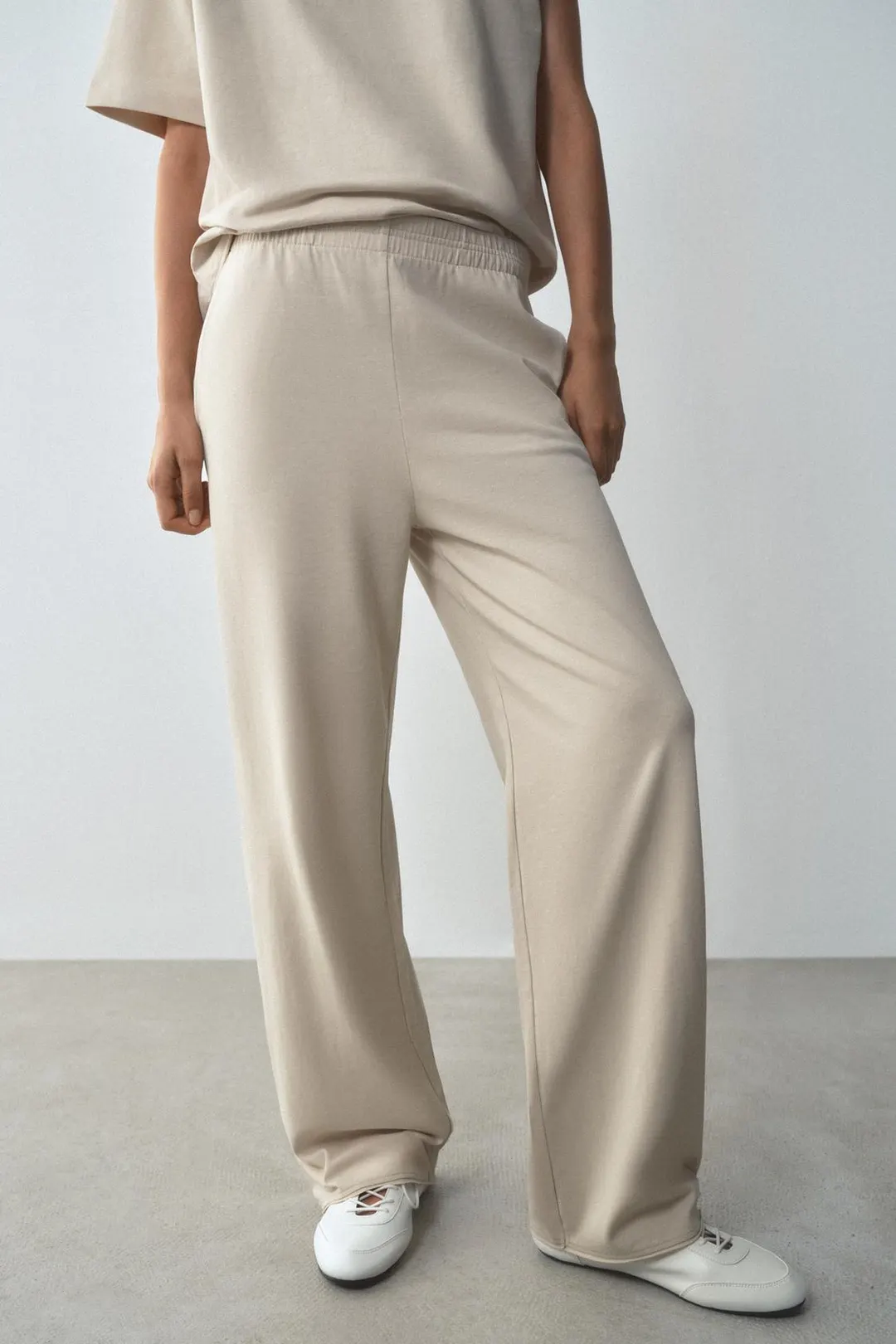 Брюки прямого кроя из хлопка, Zara