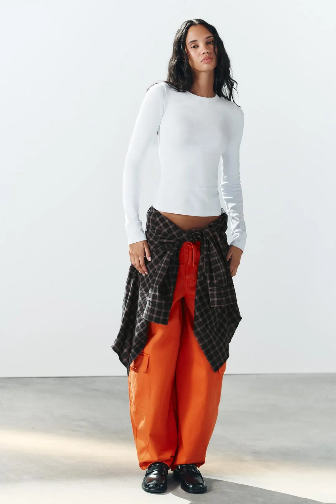 Футболка в рубчик с кнопками, Zara