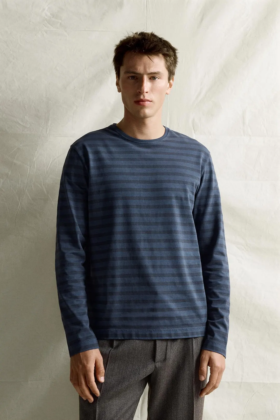 Футболка SUPIMA® в жаккардовую полоску, Zara