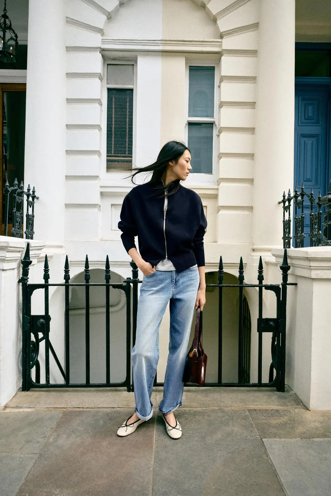 Трикотажный кардиган на молнии, Zara