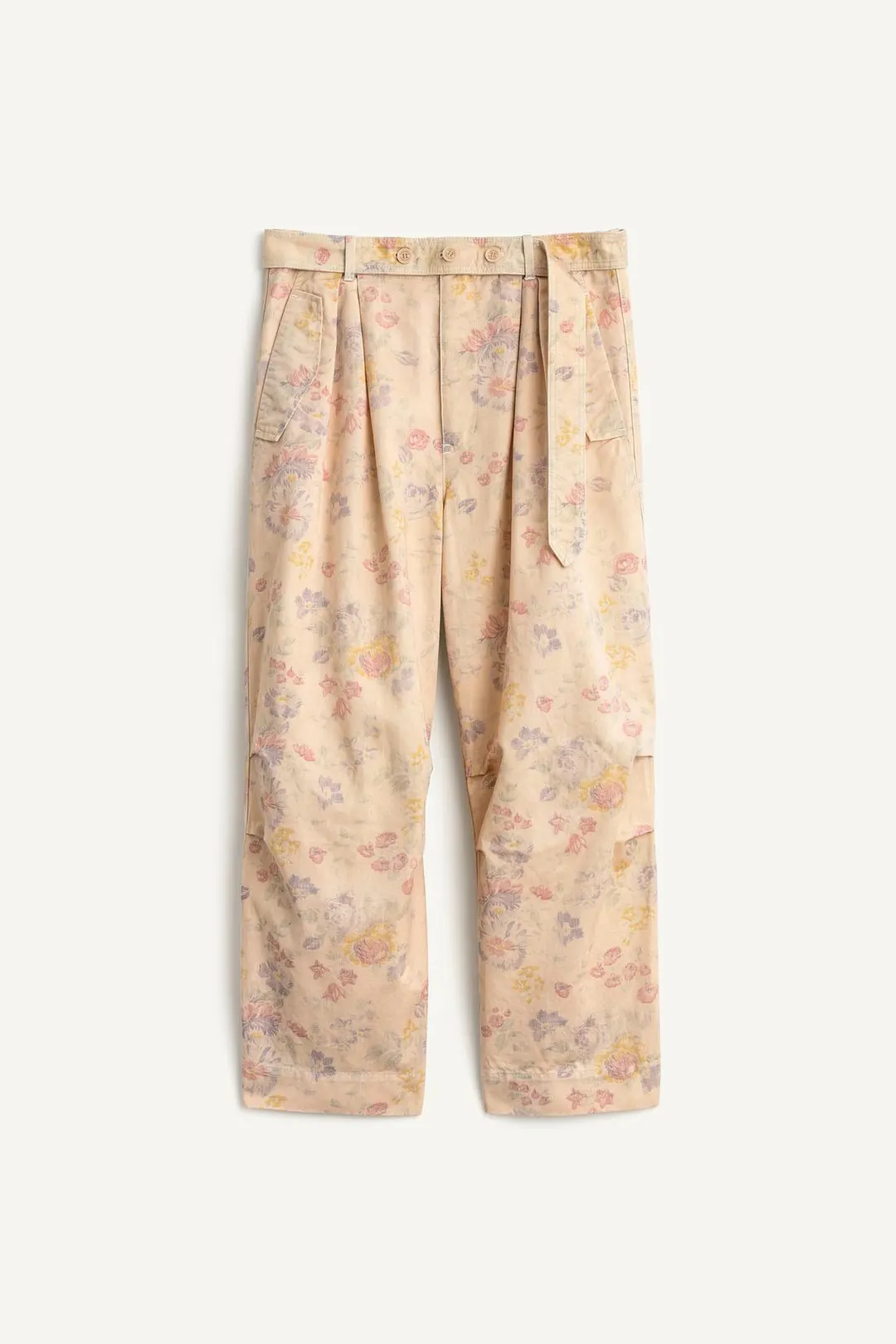 Брюки из хлопка с цветочным принтом, Zara