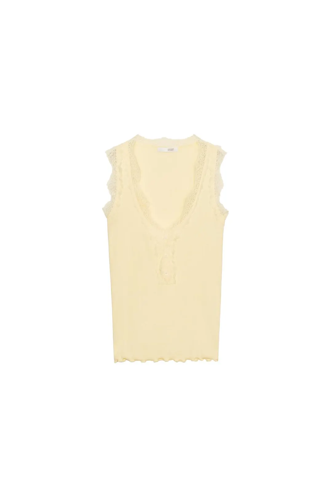Футболка в рубчик с кружевом, Zara