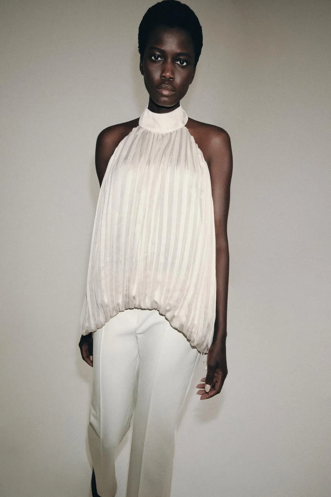 Топ халтер со складками ZW Collection, Zara