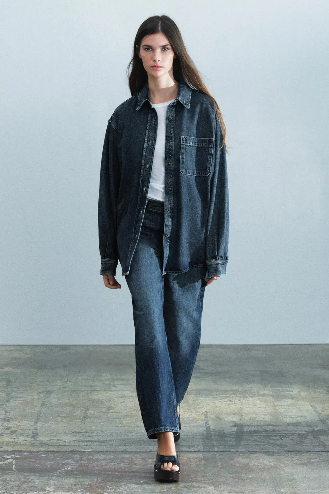 Джинсовая рубашка ZW Collection, Zara