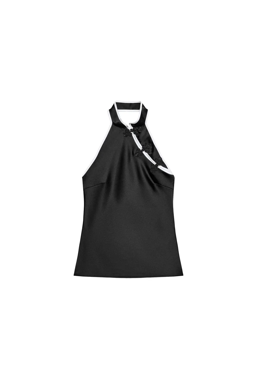Топ сатиновый халтер с застежкой-клевант, Zara