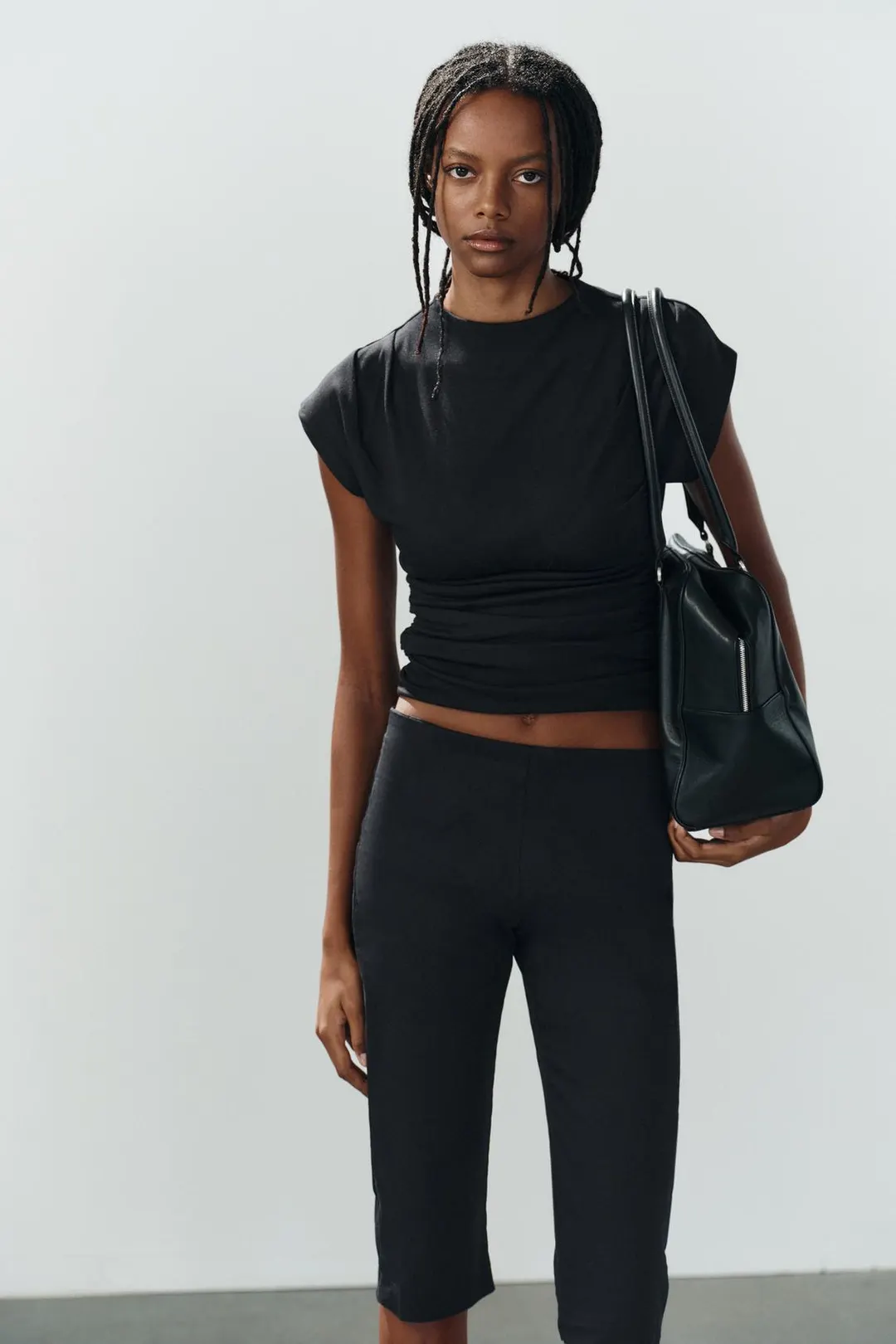 Топ со сборками и широким поясом, Zara