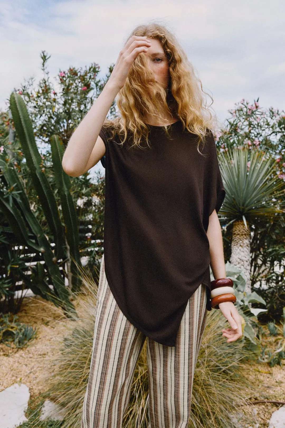 Асимметричный вязаный топ, Zara