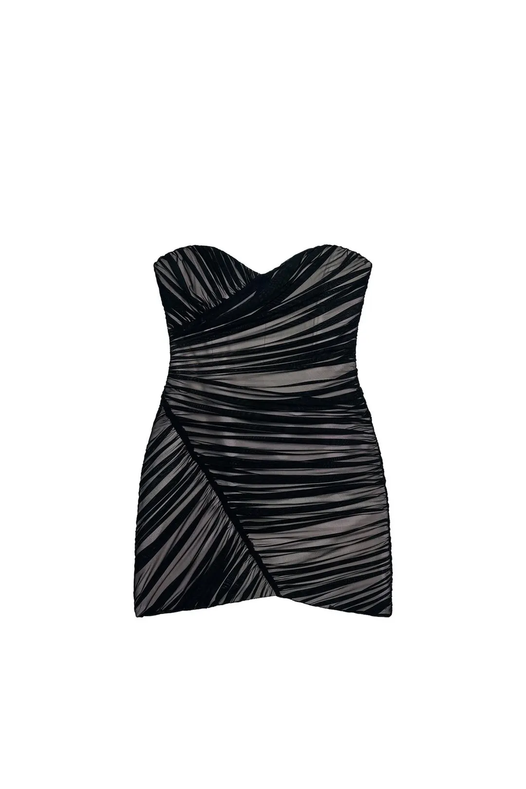 Платье мини из тюля с драпировкой, Zara