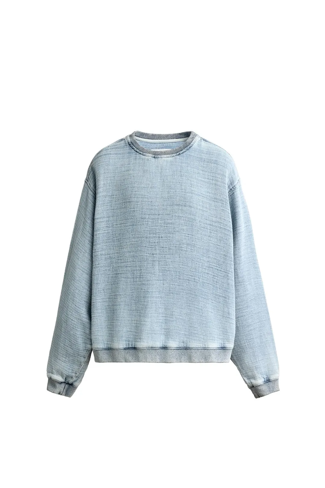 Свитшот из мягкой фактурной ткани с эффектом стирки, Zara