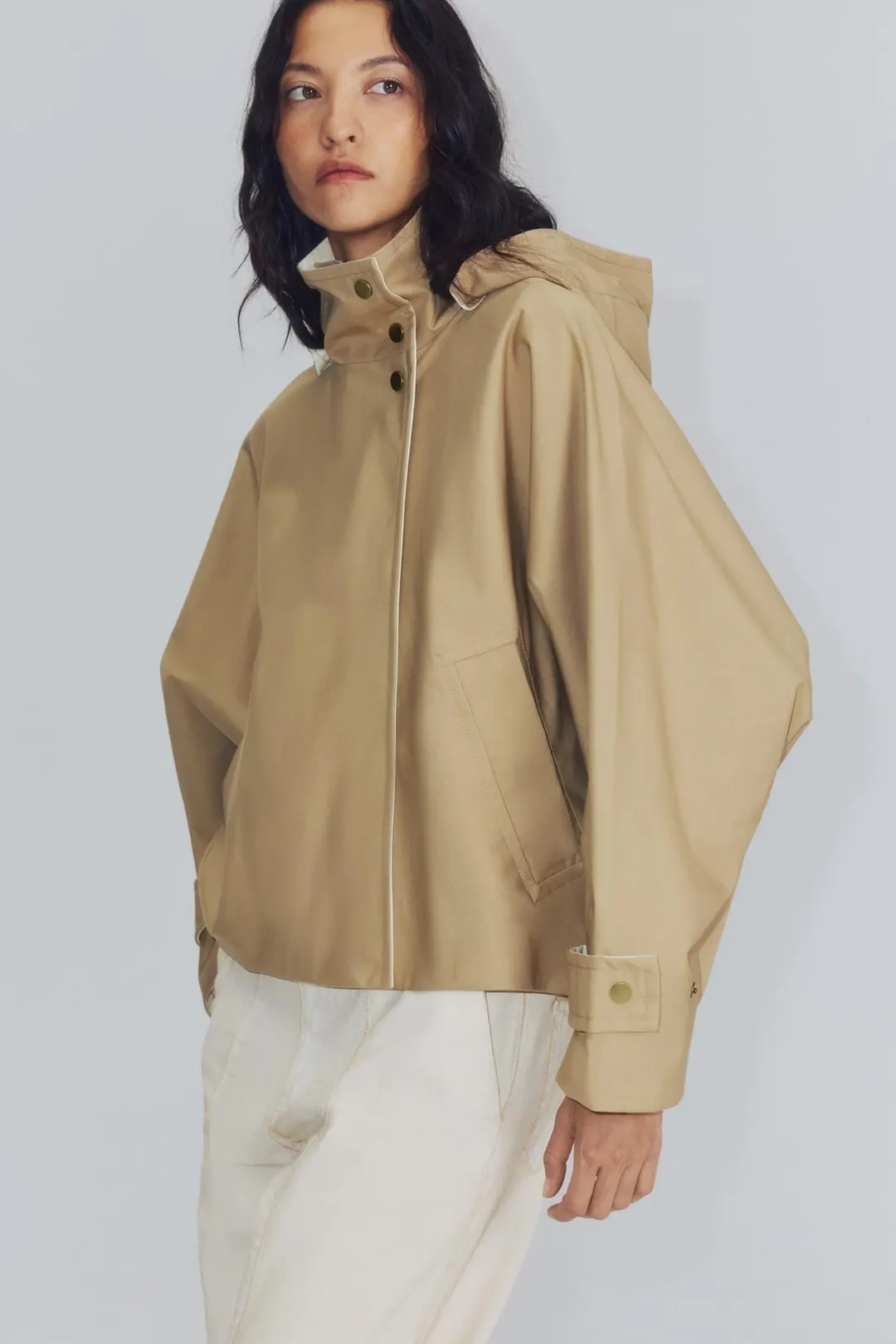 Укороченная водоотталкивающая куртка ZW Collection, Zara