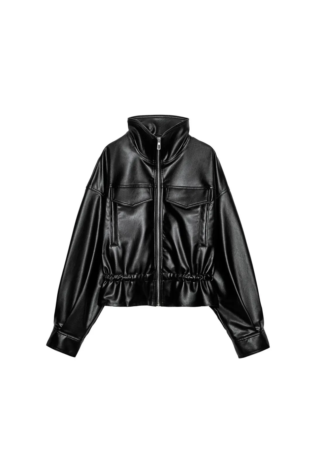 Куртка под кожу с регулируемой талией, Zara