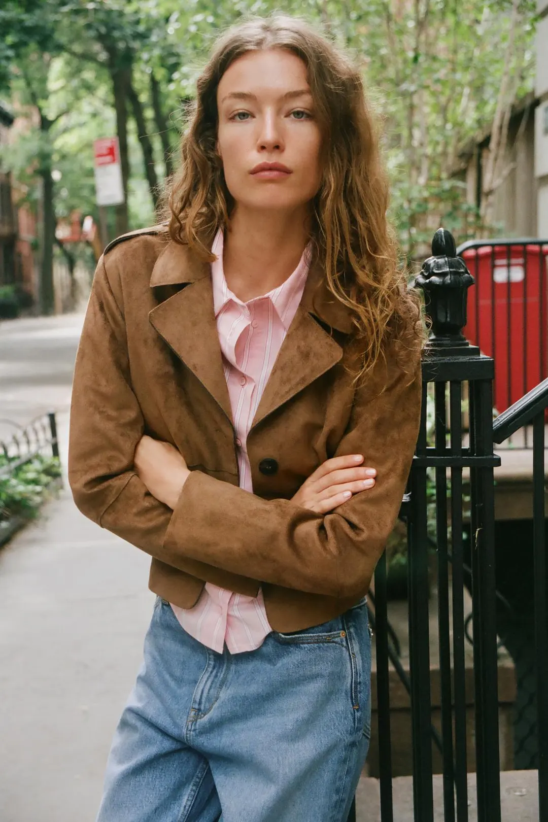 Куртка из искусственной замши, Zara