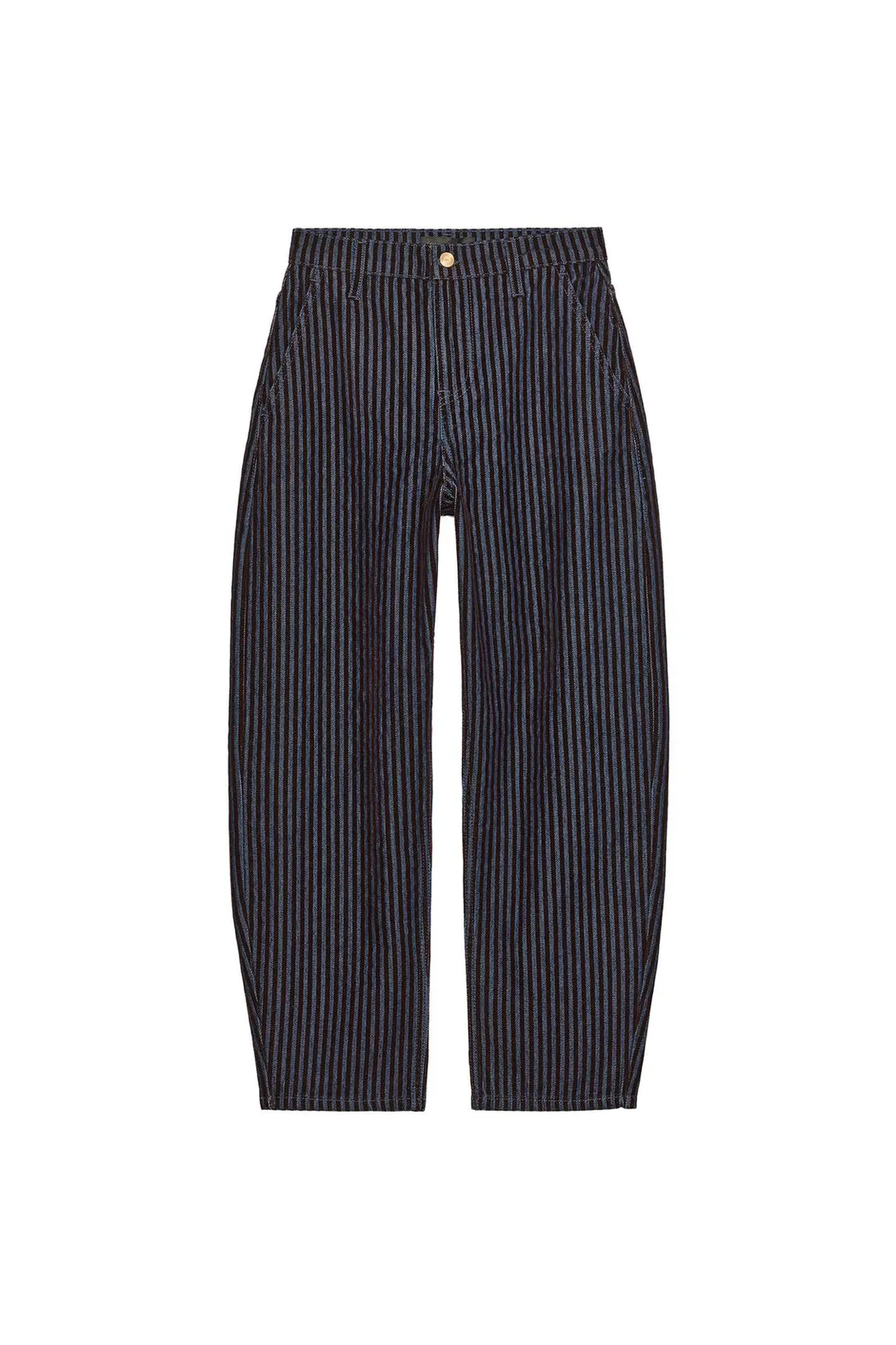 Джинсы Z1975 Barrel с высокой посадкой и бархатными полосками, Zara