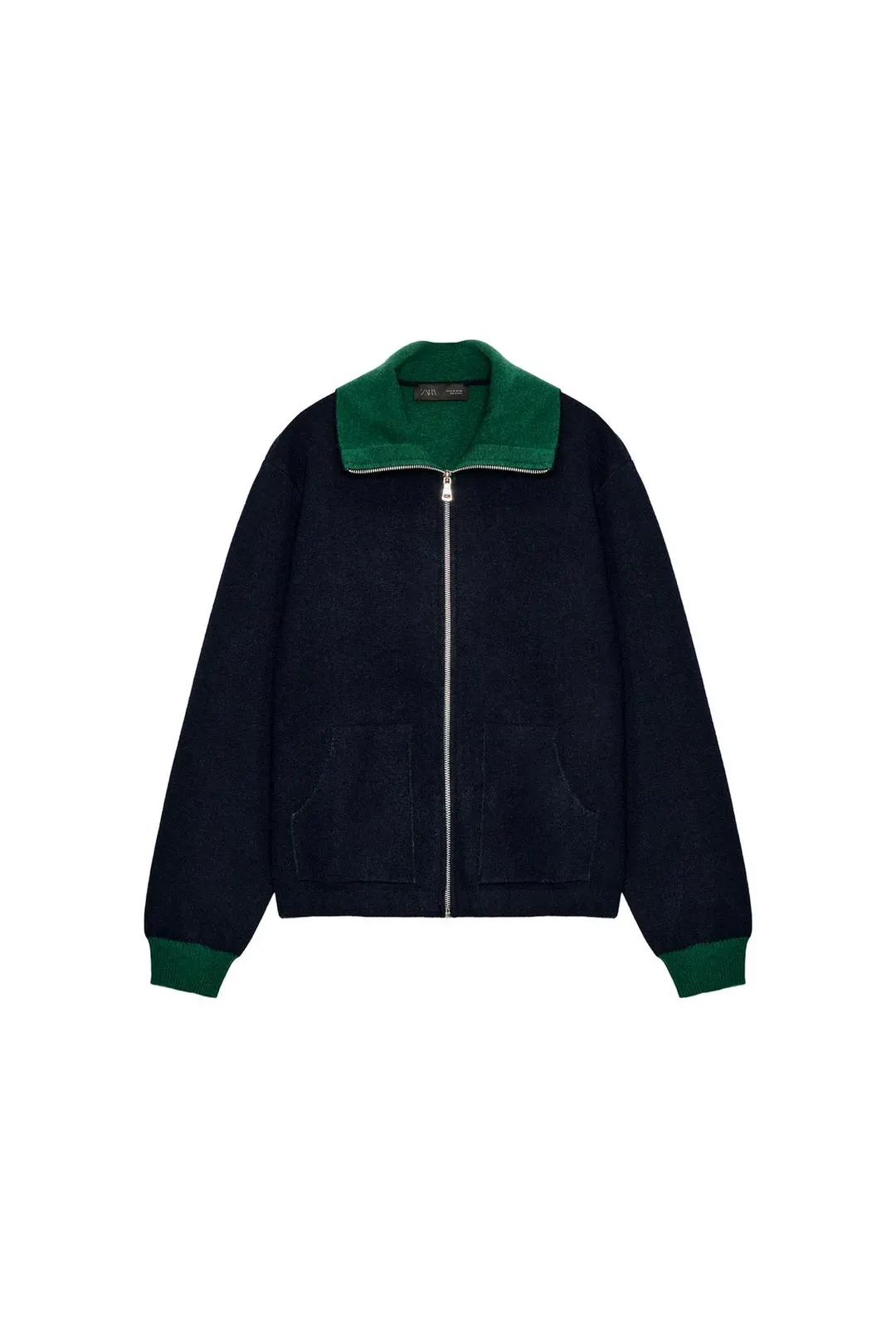Трикотажный кардиган на молнии, Zara