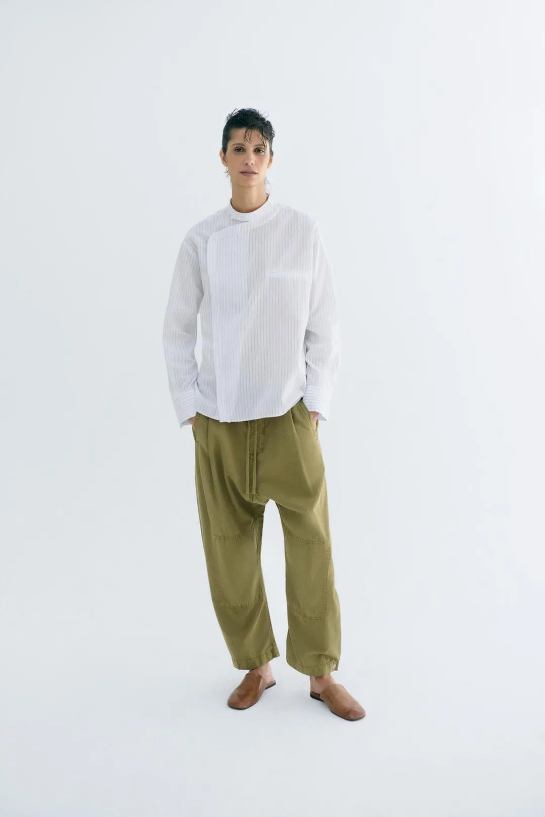 Рубашка с манишкой ZW Collection, Zara