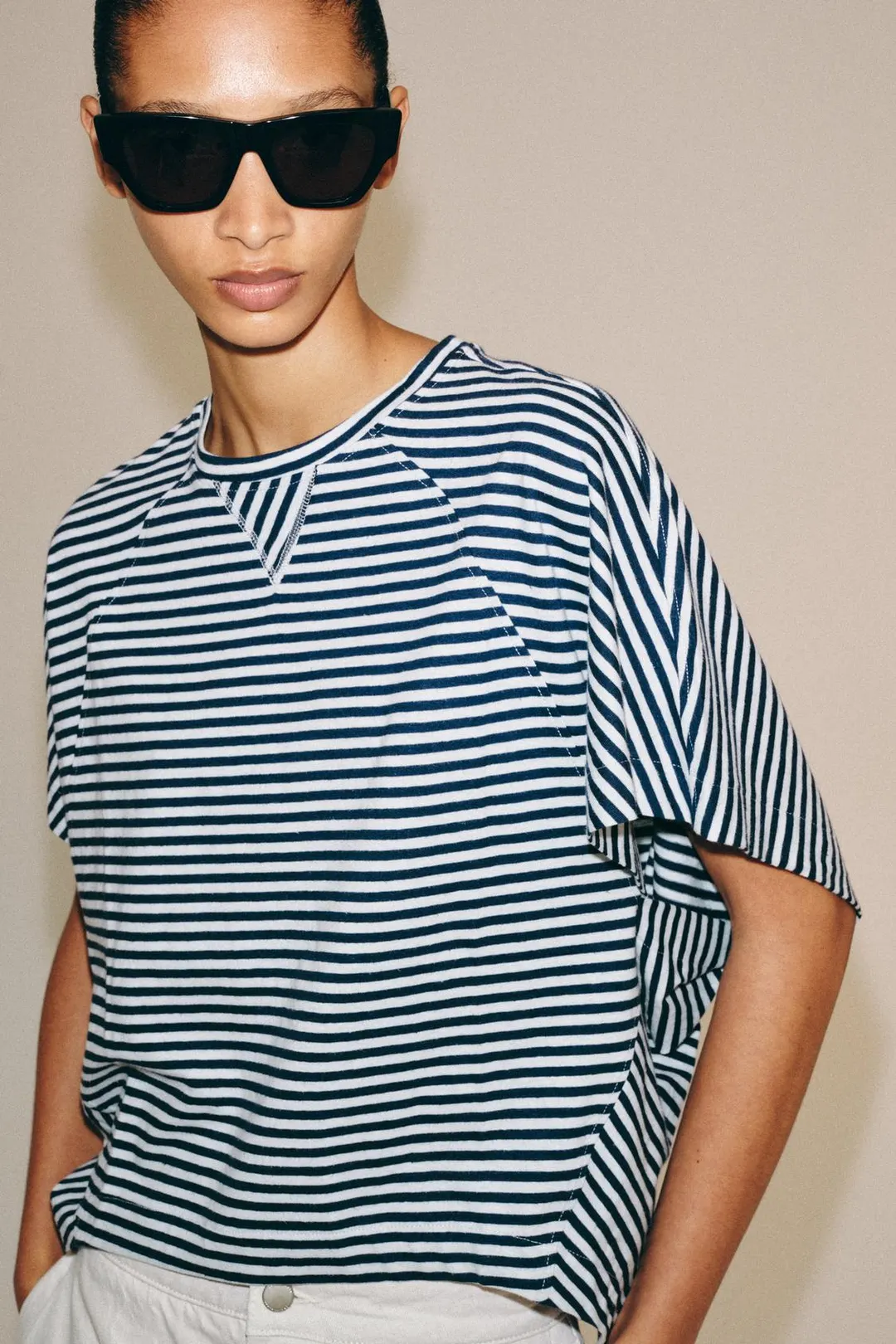 Футболка оверсайз в полоску, Zara